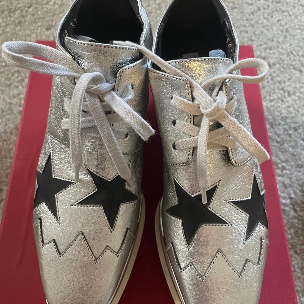 Stella McCartney Silver and Black Platform Shoes